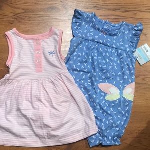 Carters dress and romper 6months NWT set